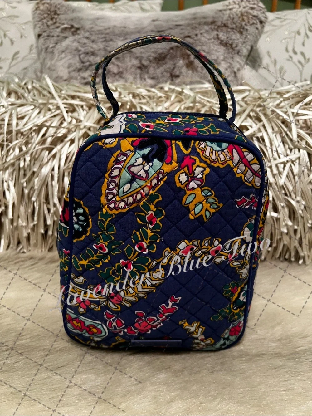 VERA BRADLEY Romantic Paisley 2018 Insulated Lunch Bunch Bag Pink Floral Purple